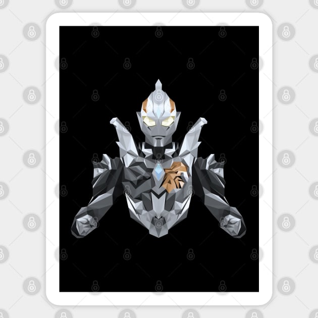 Ultraman Trigger Dark (Low Poly Style) Sticker by The Toku Verse